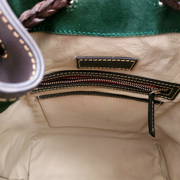 NWT Dooney & Bourke Charcoal Hattie Drawstring Florentine Bucket Bag - Picture 10 of 14